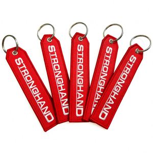 Wholesale Factory <b>Custom</b> Motorbike Car Brand Woven Embroidered <b>Key</b> Chain Tag Design Logo Fabric Embroidery Keychains - Product Image 3