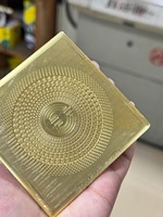 TPS DF-12-081 Moule de gaufrage à chaud CNC en laiton pour boîtes cadeaux de Noël, emballages de chocolat de fêtes, étiquettes de vin du Nouvel An
