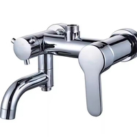 Système de douche de salle de bain en laiton chromé moderne ensemble de mélangeur douches de pluie robinet de tête eau chaude et froide ensemble de douche de salle de bain