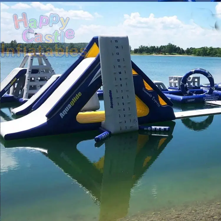 Tùy chỉnh lớn Inflatable nổi đảo trượt nước Aqua công viên Inflatable trò chơi dưới nước