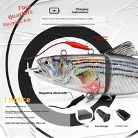 130mm 42g leurre de poisson auto-nageant robotique électrique avec appât à hélice et lumière LED clignotante leurre de pêche rechargeable