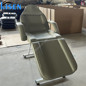 Table de massage et lit de beauté KISEN à prix d'usine pour salon de beauté, lit facial à forte capacité de charge, design incurvé - Product Image 1