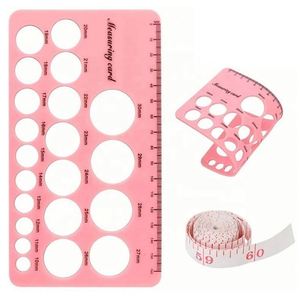 Pochoirs de <span class=keywords><strong>dessin</strong></span> en gros Outil de mesure souple Carte de taille Règle de mesure de mamelon de poitrine à bride en silicone réutilisable - Product Image 1