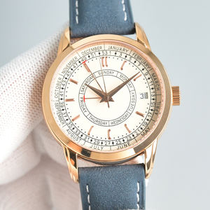 Montre mécanique unisexe 2026 au design minimaliste avec affichage du calendrier complet et lunette dorée pour professionnels haut de gamme - Product Image 1