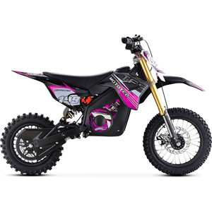 MotoTec 36V Pro Bici Elettrica da Cross 1200W Brushless al Litio Rosa - Product Image 3