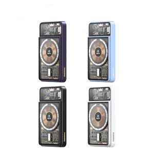 พาวเวอร์แบงค์ไร้สายระบบแม่เหล็กชาร์จเร็วความจุสูง10000mAh โปร่งใสสำหรับ <span class=keywords><strong>iPhone</strong></span> 12/<span class=keywords><strong>13</strong></span>/14 Series OEM Power Station - Product Image 5