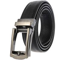 Ceinture automatique pour homme LY33-2211-5 avec logo personnalisé - Ceinture en cuir de vachette pleine fleur avec boucle hybride à ardillon