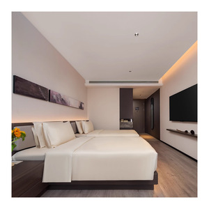 Ensemble de meubles de chambre à coucher en bois bon marché personnalisé simple double king queen size cadre de lit d'hôtel et matelas avec tables de chevet et tête de lit - Product Image 6