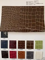 Cuir synthétique extensible imperméable à l'eau, effet crocodile gaufré, finition brillante rétro, pour chaussures, sacs à main, canapés, décoration