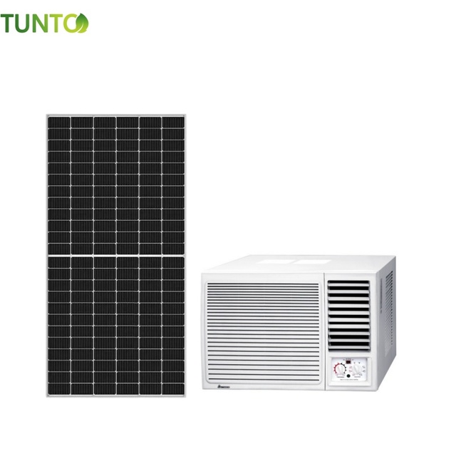Solar Energy Window Type 12V/24V/48V DC 4000BTU 6000btu 19000btu 18000btu 24000btu 100% off Grid Solar Air Conditioner