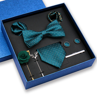 Cravates pour hommes, nœuds papillon et cravates à motif Paisley, comprenant 8 accessoires : pince à cravate, boutons de manchette, broche et pochette de costume, pour fêtes, mariages et cadeaux.