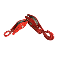 Bloque de polea de anillo de elevación de tres ruedas de alta calidad, arranque de polea Triple y aparejo, bloque de cuerda, eslingas de elevación, accesorios de cableado