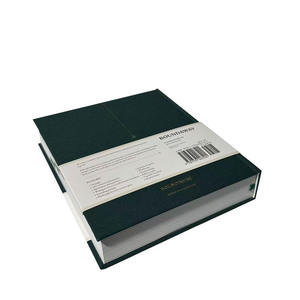 Carnet de notes A5 de luxe en lin vert de haute qualité, reliure cousue, couverture rigide, cadeau d'affaires, personnalisable, imprimé et estampé à chaud, édition 2026 - Product Image 2