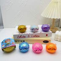 Jouet sensoriel anti-stress chat mignon lumineux de 5,5 cm, doux à pincer et à presser, pour enfants de 5 à 7 ans