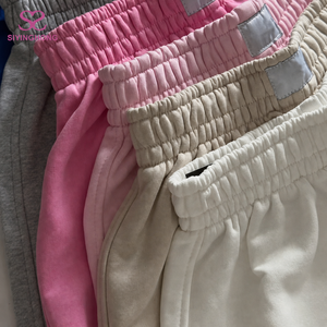 Shorts pour femmes personnalisés OEM, respirants, décontractés, en coton de haute qualité, pour la course à pied, streetwear, effet délavé à l'acide - Product Image 5