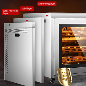 Four <span class=keywords><strong>à</strong></span> convection commercial 2400W, <span class=keywords><strong>double</strong></span> porte vitrée, 5 plateaux, capacité de 70L, pour restaurants, hôtels, magasins d'alimentation, en acier inoxydable - Product Image 4