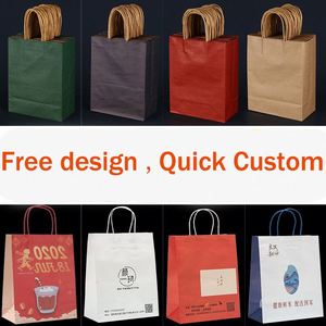 Sac en papier kraft brun de luxe, écologique, avec impression offset, pour supermarchés et boutiques, personnalisable - Product Image 6