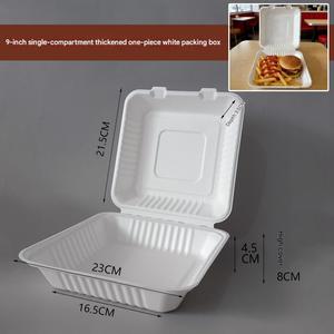 Custom-Logo Eco-Friendly Disposable <b>Corn</b> Starch 3-Compartment Paper Bowls Boxes with Lid500ml Capacity Picnic Food Containers - Product Image 5