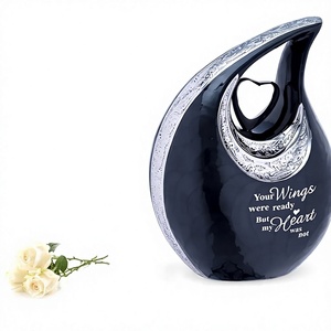 <b>Large</b> Aluminium Pink Tear Drop Cremation Adult <b>Urn</b> For Human Ashes Decorative Tear Drop Funeral <b>Urn</b> Beautiful Drop <b>Urn</b> - Product Image 4
