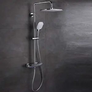 Unique Fashion Style Bathroom Bath Automatic Thermostatic Rain Shower Mixer Faucet Set System