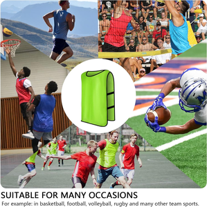 儿童青少年彩色标志设计足球训练背心经济型足球队训练围兜可定制足球服 - Product Image 3