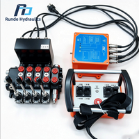Vanne directionnelle hydraulique multi-voies, commande manuelle, joystick électrique, télécommande radio, ensemble de vanne proportionnelle, machines de construction