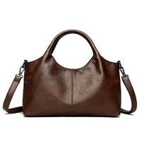 Sac fourre-tout grande capacité en cuir PU souple imperméable pour femme, sac à bandoulière décontracté vintage, sac hobo minimaliste avec fermeture éclair pour la plage