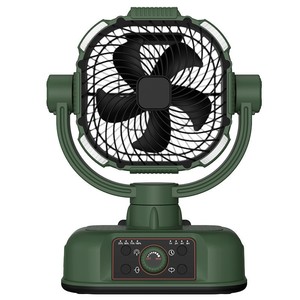 Ventilador de Camping Recargable con Motor de Corriente Continua, con Luz, Colgante, Portátil, para Uso en Exteriores - Product Image 3