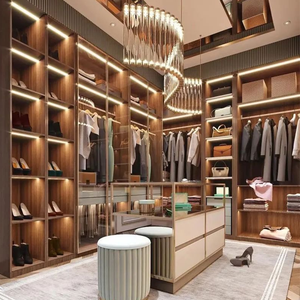 Ensemble de chambre à coucher moderne et luxueux personnalisé, armoire en pierre écologique pour appartement, service d'achat au prix direct usine - Product Image 1