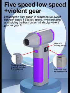 Ventilador Eléctrico Turbo Jet, Soplador de Aire Potente con 6 Velocidades Ajustables, 10000 RPM, Velocidad del Viento de 52 m/s, Herramienta de Limpieza para Automóviles y Computadoras, Tipo C - Product Image 4