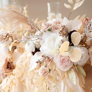 Guirlande de roses artificielles agiles en soie PU, bande de fleurs de 10 cm, style chinois, pour décoration de mariage et de maison - Product Image 4