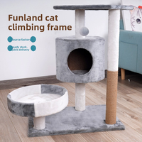 Arbre à chat multi-niveaux robuste avec plateformes rembourrées en peluche, tour d'escalade de luxe pour chat avec poteaux à gratter en sisal