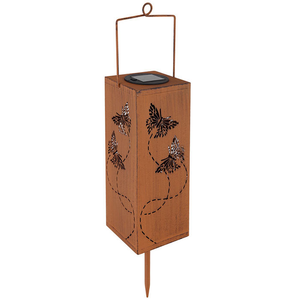 ไฟเสาเหล็กคอร์เทนแบบอาร์ตเดโค ทนทานต่อสภาพอากาศ พร้อมไฟ LED กันน้ำ ปรับแต่งขนาดได้ ตั้งพื้นได้ ผิวสัมผัสธรรมชาติ - Product Image 6