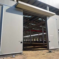 Porte coulissante industrielle électrique sur mesure, portail coulissant automatique en acier pour atelier, entrepôt, usine, bâtiment