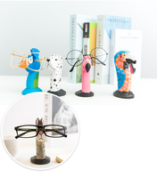Support de présentation pour lunettes et lunettes de soleil en bois sculpté à la main VIPbuy avec finition peinte pour la maison/le bureau, cadeau (Flamingo)