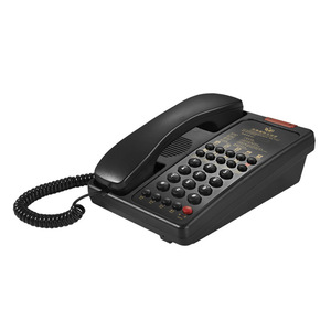 Teléfono de Hotel Lingyuda LYD8103 Negro Beige con Almacenamiento de Números y Panel Personalizable, Compatible con Conexión por Cable - Product Image 1