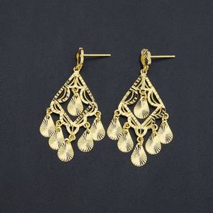 ต่างหูห้อยทรงหยดน้ำชุบทอง 24K ยี่ห้อ JXX ดีไซน์คลาสสิกทันสมัย เหมาะสำหรับงานแต่งงาน ผลิตจากโรงงาน ขายส่ง - Product Image 4