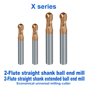 D10MM 2-Flute عرقوب مستقيم الكرة الأنف مطحنة نهاية الاقتصادية معالجة عالمية الطحن القاطع ODM OEM التخصيص الدعم - Product Image 2