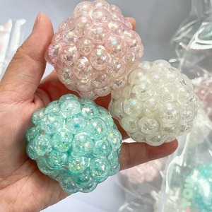 Custom Logo Eva Mesh Squishy Ball Shapeable <b>Bead</b> Squeeze Toy Anxiety Relief Stress Ball for Kids & Adults Fidget Suqeezw Toy - Product Image 1