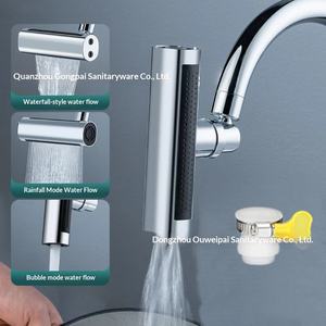 หัวก๊อกน้ำอเนกประสงค์สำหรับห้องครัว หัวฉีดน้ำปรับได้สี่ระดับ ทำจากทองแดงแท้ ป้องกันน้ำกระเด็น ชุบเคลือบผิวแบบอิเล็กโทรไลต์ พร้อมระบบเพิ่มอากาศ - Product Image 6