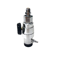 Régulateur de bouteille d'oxygène CGA540 3000 PSI avec manomètre intégré et valve de contrôle de débit à commande par clic