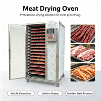Four de séchage à circulation d'air chaud en acier inoxydable, déshydrateur de viande pour bœuf séché, saucisses, poisson, conception avec chariot à plateaux