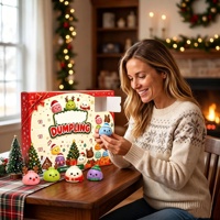 Calendrier de l'Avent Noël 2026 : Lot de 24 Jouets Squishy Doux et Mignons en Forme de Dumpling, Boîte Surprise de Fêtes