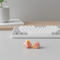 Clavier mécanique personnalisé Outemu High-Torque Peach Silent V3 avec interrupteurs à échange à chaud, axe linéaire V2, fabriqué en Chine