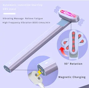 USB-Aufladung Vibration Heimgebrauch Lifting Schönheitspflege-Gerät elektrisches Augenwinkel-Massagegerät 4-in-1 Gesichtsstab Rotlichttherapie für Gesicht