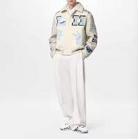 Veste de baseball formelle vintage brodée personnalisée pour homme, avec patch en chenille, en laine, respirante, coupe-vent et imperméable pour le printemps