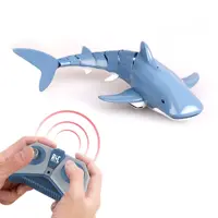 Barco de peces eléctrico RC Shark para niños, juguete de simulación con Control remoto, 2,4G, mejor precio, descuento