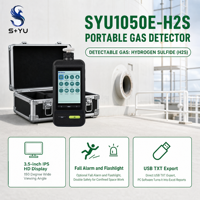 Detektor Gas Portabel Hidrogen Sulfida H2S SYU1050E-H2S dengan Layar 3,5 inci, Alarm Jatuh, Lampu, USB, dan Sensor Elektrokimia