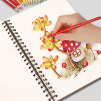 Carnet de croquis de peinture artistique personnalisé, carnet de croquis professionnel pour peinture à l'aquarelle, carnet de croquis à spirale, papier épais vierge 160G avec logo