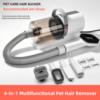 Nouveau kit de toilettage pour animaux de compagnie 4-en-1 écologique et moderne : souffleur, aspirateur, tondeuse et éliminateur de poils pour chiens et chats